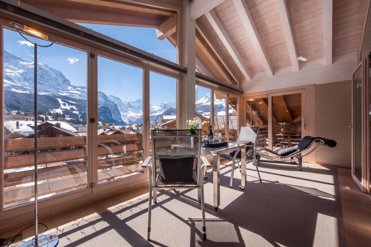 Chalet Schneehoren Penthouse Wengen Exteriér fotografie