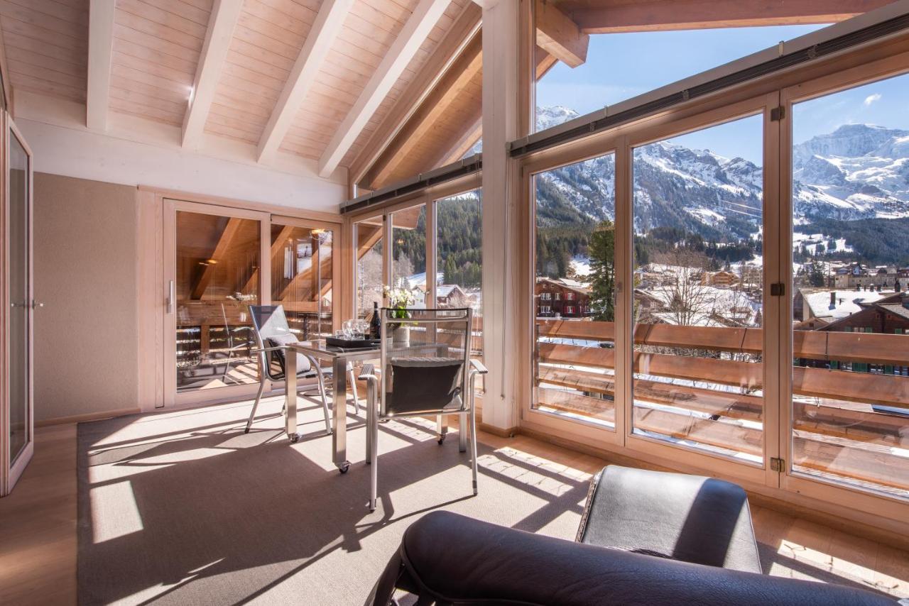 Chalet Schneehoren Penthouse Wengen Exteriér fotografie
