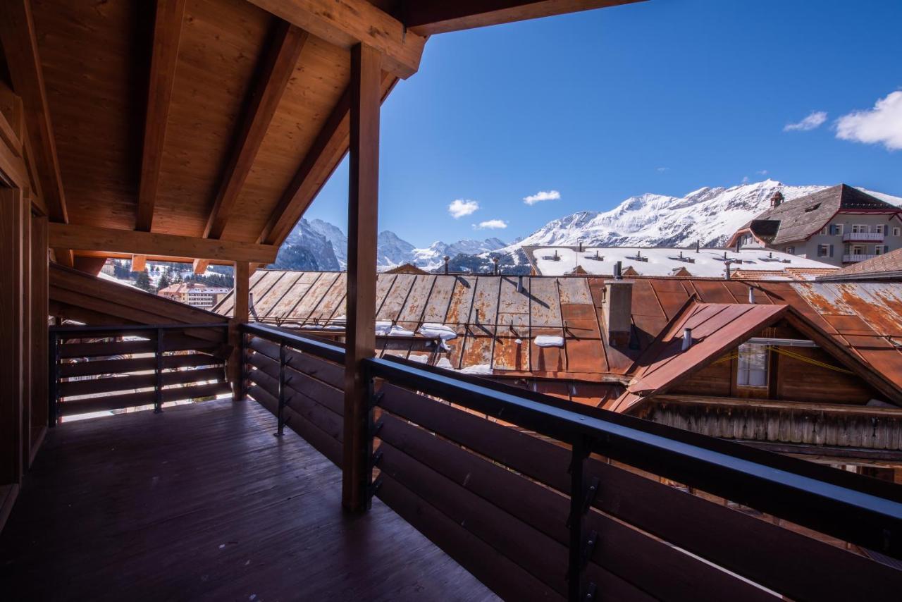 Chalet Schneehoren Penthouse Wengen Exteriér fotografie