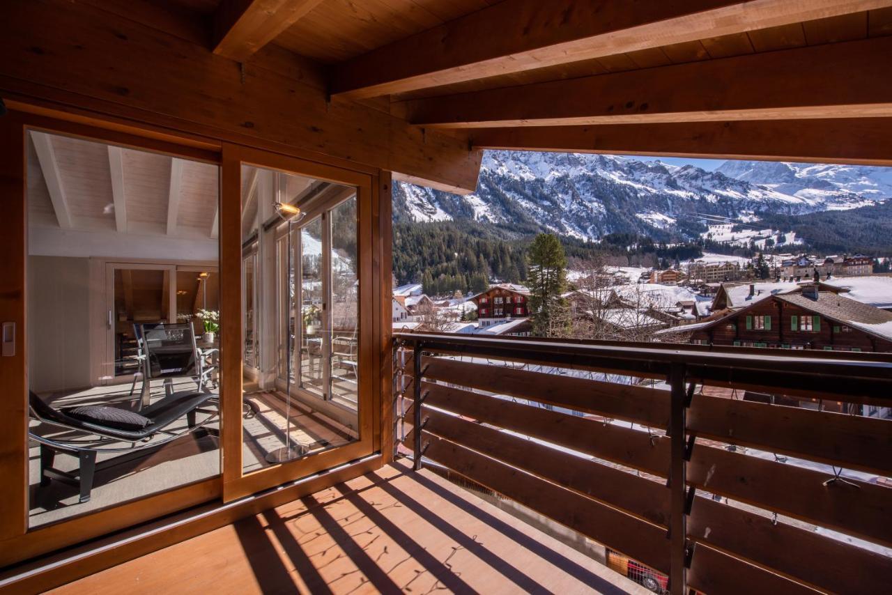 Chalet Schneehoren Penthouse Wengen Exteriér fotografie