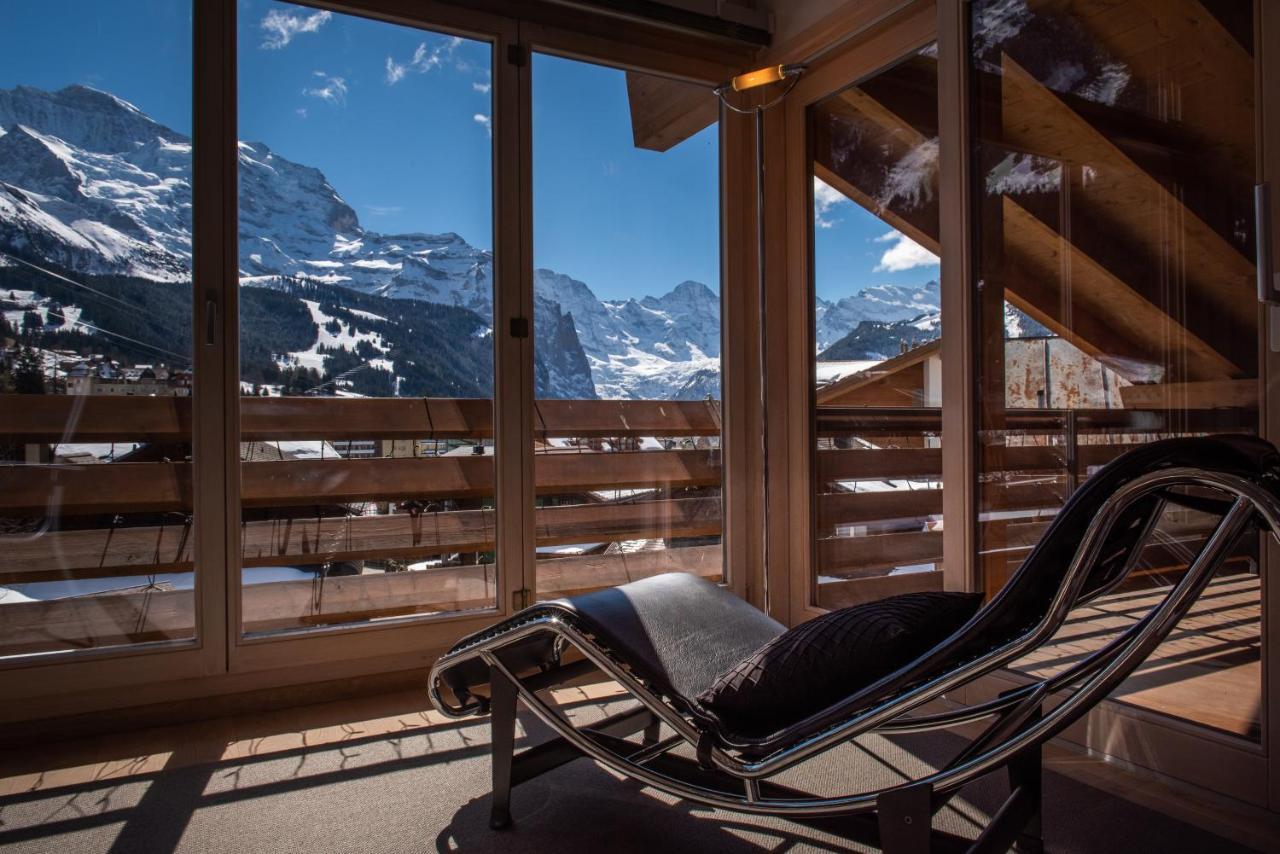 Chalet Schneehoren Penthouse Wengen Exteriér fotografie