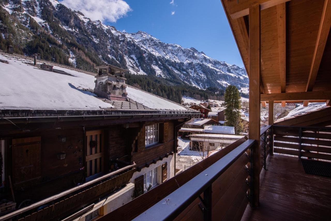 Chalet Schneehoren Penthouse Wengen Exteriér fotografie