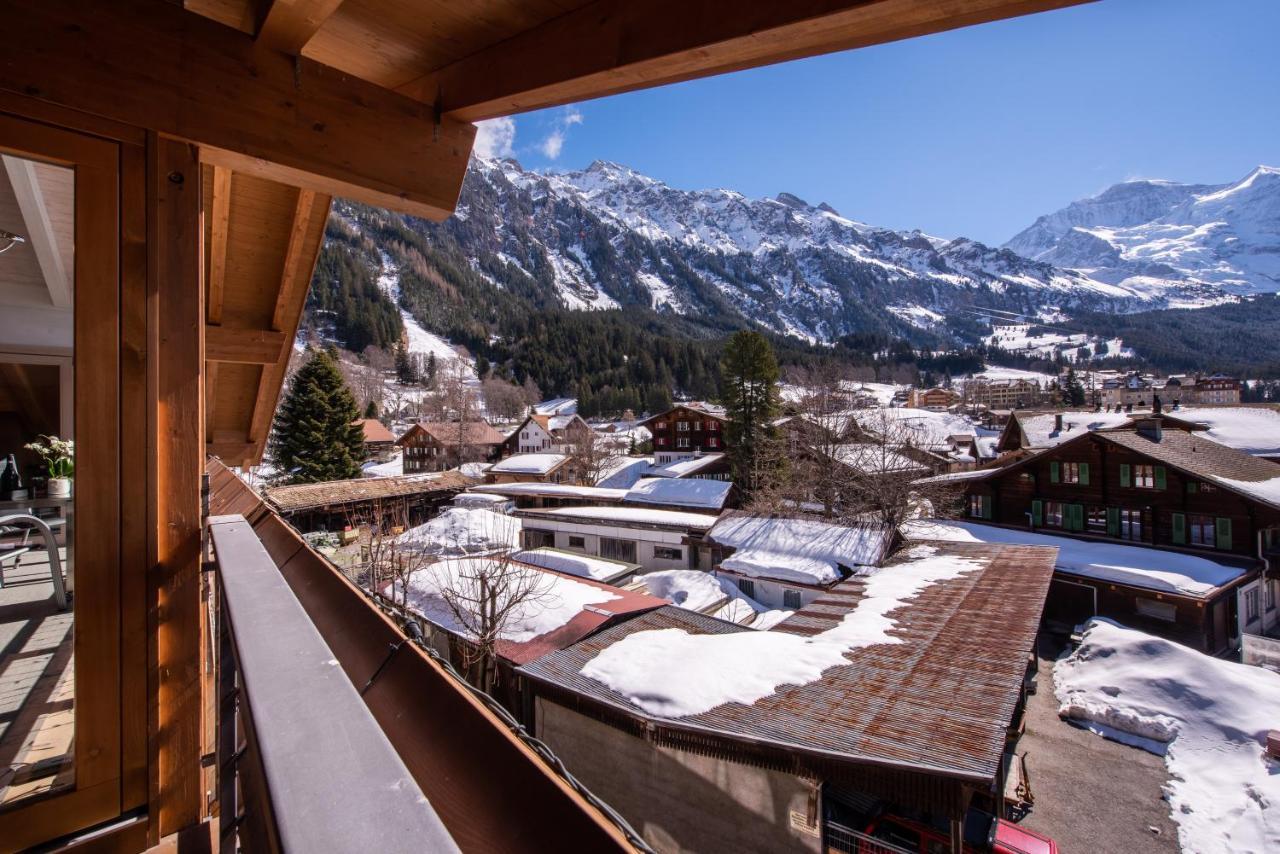 Chalet Schneehoren Penthouse Wengen Exteriér fotografie
