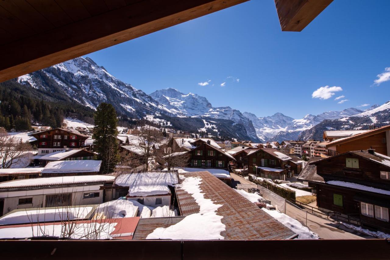 Chalet Schneehoren Penthouse Wengen Exteriér fotografie